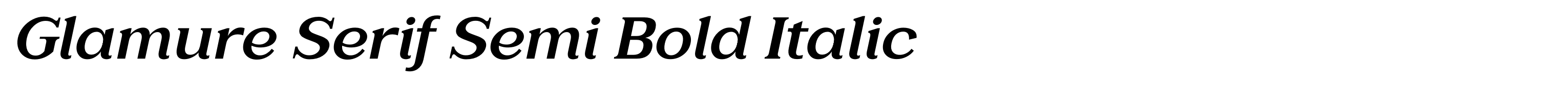 Glamure Serif Semi Bold Italic
